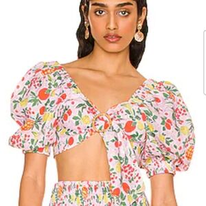 Place Nationale L'aubisque Top in Pink Tropical Fruit